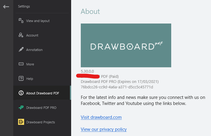 drawboard pdf trial doesn